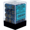 Kép 1/2 - Chessex Signature 12mm d6 with pips Dice Blocks (36 Dice) - Phantom Teal w/gold