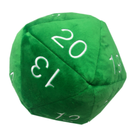 UP - Dice - Jumbo D20 Novelty Dice Plush in Green with White Numbering