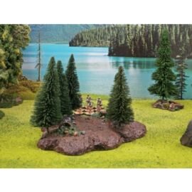 Ziterdes - Forest Base with 10 Trees Tabletop Terrain, removable