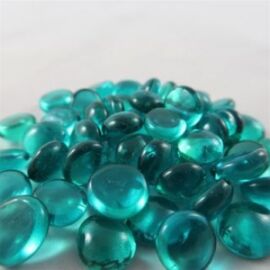 Chessex Gaming Glass Stones in Tube - Crystal Teal (40)