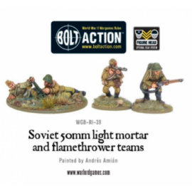 Bolt Action - Soviet 50mm light mortar and Flamethrower teams - EN