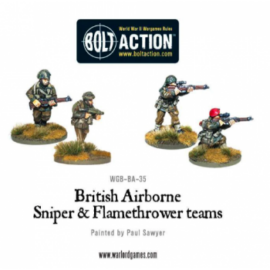 Bolt Action - British Airborne Flamethrower and sniper teams - EN