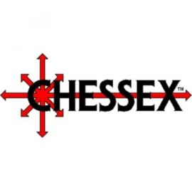 Chessex - Borealis Polyhedral Blood Orange/white Luminary 7-Die Set (with bonus die)