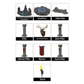 WizKids Miniatures: Fantasy Terrain: Painted Pools & Pillars (Set 1)