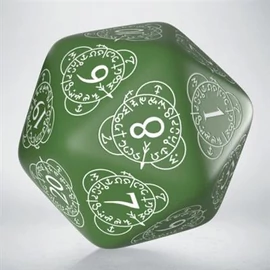 D20 Level Counter Green & white Die (1)