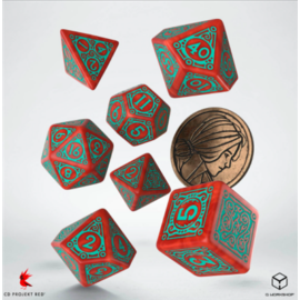 The Witcher Dice Set Triss - Merigold the Fearless (7 & unique coin)