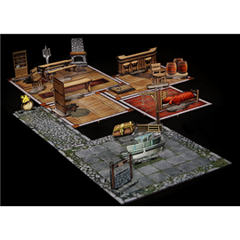 RPG TAVERN Set - Objects + Modular Map