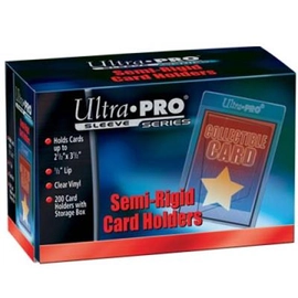 UP - Semi-Rigid Card Holders with 1/2" Lip (200 Card Holders)