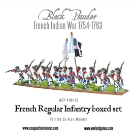 BLACK POWDER FRENCH INDIAN WAR - FRENCH REGULAR INFANTRY - EN