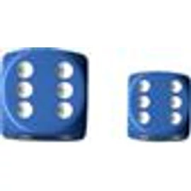 Chessex Opaque 16mm d6 with pips Dice Blocks (12 Dice) - Light Blue w/white