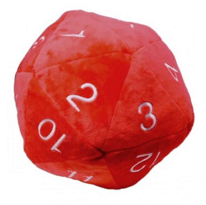 UP - Dice - Jumbo D20 Novelty Dice Plush in Red with White Numbering