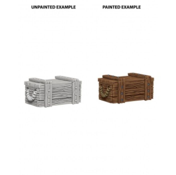 WizKids Deep Cuts Unpainted Miniatures - Crates (6 Units)