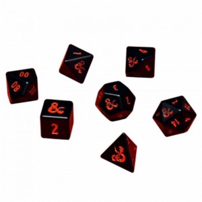 UP - Heavy Metal 7 RPG Set Dice for Dungeons & Dragons