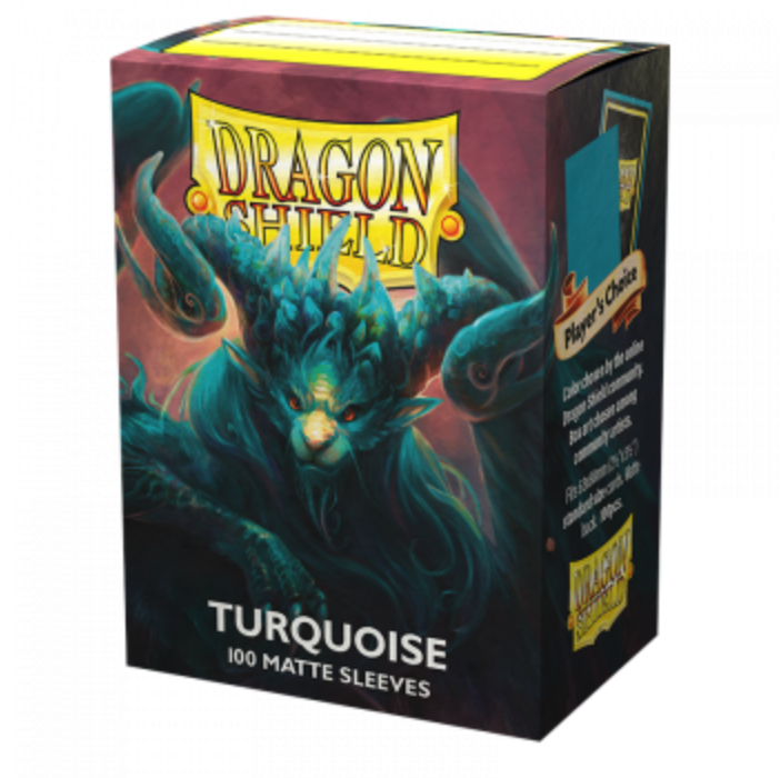 Dragon Shield Standard size Matte Sleeves Turquoise 'Atebeck' (100 Sleeves)