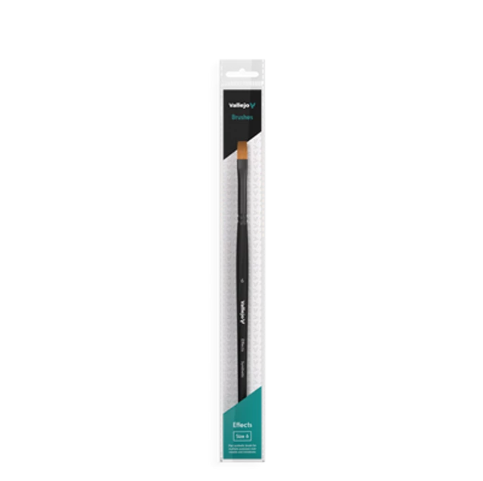 Vallejo - Brush / Effects - Flat Rectangular Synthetic Brush No. 6