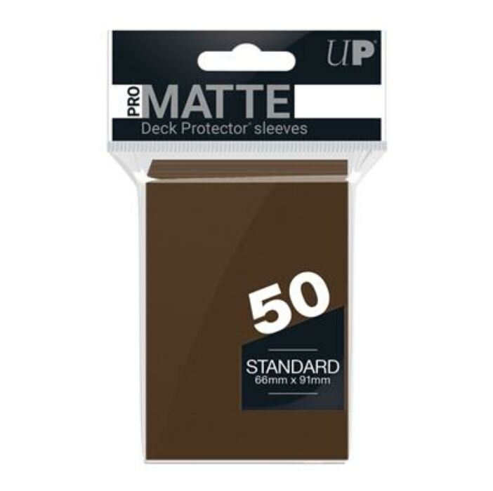 UP - Standard Sleeves - Pro-Matte - Non Glare - Brown (50 Sleeves)